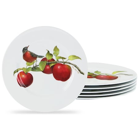 Reston Lloyd 6pc Melamine Salad Plate Set  Harvest Apples 72999